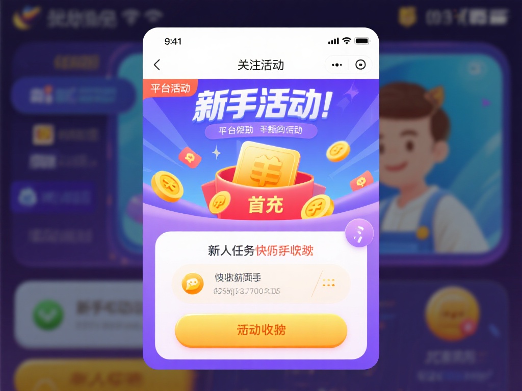 关注活动：平台经常会有新手专属福利，比如首充奖励或